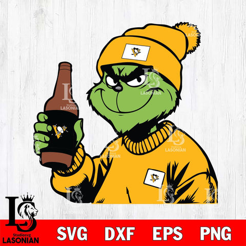 Pittsburgh Penguins Boujee Grinch 5 Svg Eps Dxf Png File, Digital Download, Instant Download