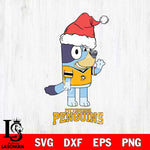 Pittsburgh Penguins Christmas Bluey Say Hi Svg, Christmas Svg , NHL svg , Digital Download, dxf eps png pdf file