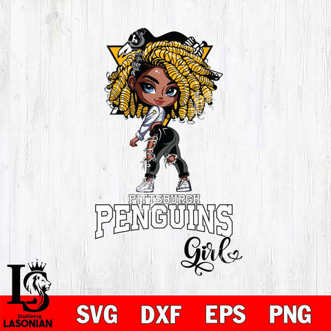 Pittsburgh Penguins Fan Girl Svg Eps Dxf Png File, Digital Download, Instant Download