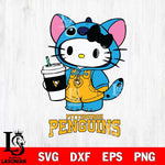 Pittsburgh Penguins Hello Kitty Stitch Svg Eps Dxf Png File, NHL svg, Digital Download, Instant Download