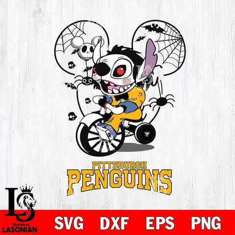 Pittsburgh Penguins Stitch Jigsaws Halloween Svg Eps Dxf Png File, Digital Download, Instant Download