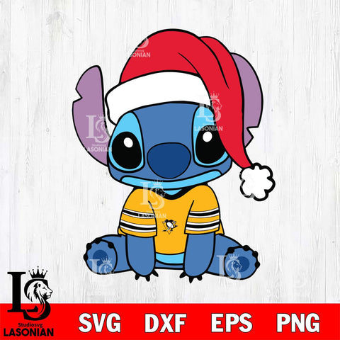 Pittsburgh Penguins Stitch Merry Christmas Svg Eps Dxf Png File, Digital Download, Instant Download