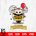 Pittsburgh Penguins Stitch Pennywise Halloween Svg Eps Dxf Png File, Digital Download, Instant Download