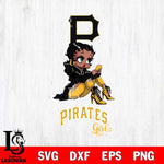 Pittsburgh Pirates Beauty Black Fan Girl Football