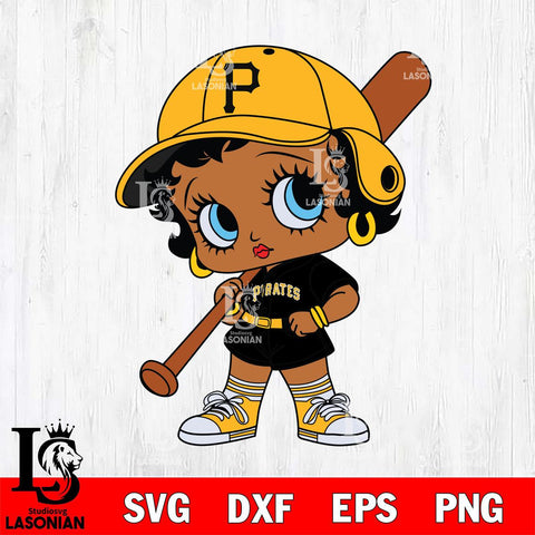 Pittsburgh Pirates Betty Boop MLB 2 Svg Eps Dxf Png File, Bundle MLB svg, Digital Download, Instant Download