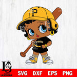 Pittsburgh Pirates Betty Boop MLB 2 Svg Eps Dxf Png File, MLB svg, Digital Download, Instant Download