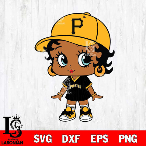 Pittsburgh Pirates Betty Boop MLB 4 Svg Eps Dxf Png File, MLB svg, Digital Download, Instant Download