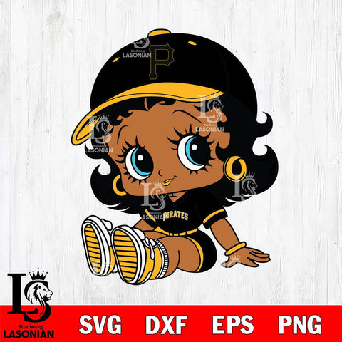 Pittsburgh Pirates Betty Boop MLB 5 Svg Eps Dxf Png File, MLB svg, Digital Download, Instant Download