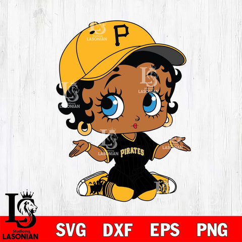 Pittsburgh Pirates Betty Boop MLB 6 Svg Eps Dxf Png File, MLB svg, Digital Download, Instant Download