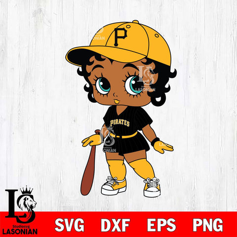 Pittsburgh Pirates Betty Boop MLB 7 Svg Eps Dxf Png File, MLB svg, Digital Download, Instant Download