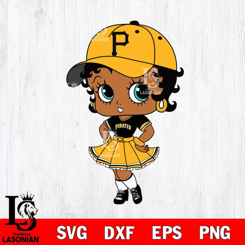 Pittsburgh Pirates Betty Boop MLB 8 Svg Eps Dxf Png File, MLB svg, Digital Download, Instant Download