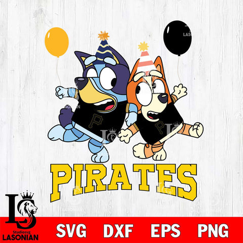 Pittsburgh Pirates Bluey & Bingo 11 Svg Eps Dxf Png File, MLB svg, Digital Download, Instant Download