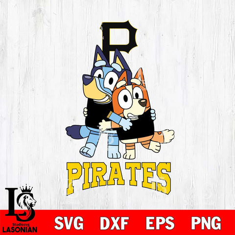 Pittsburgh Pirates Bluey & Bingo 12 Svg Eps Dxf Png File, MLB svg, Digital Download, Instant Download