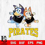 Pittsburgh Pirates Bluey & Bingo 13 Svg Eps Dxf Png File, MLB svg, Digital Download, Instant Download