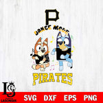 Pittsburgh Pirates Bluey Bingo Svg Eps Dxf Png File, MLB svg, Digital Download, Instant Download