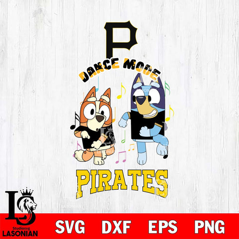 Pittsburgh Pirates Bluey Bingo Svg Eps Dxf Png File, MLB svg, Digital Download, Instant Download