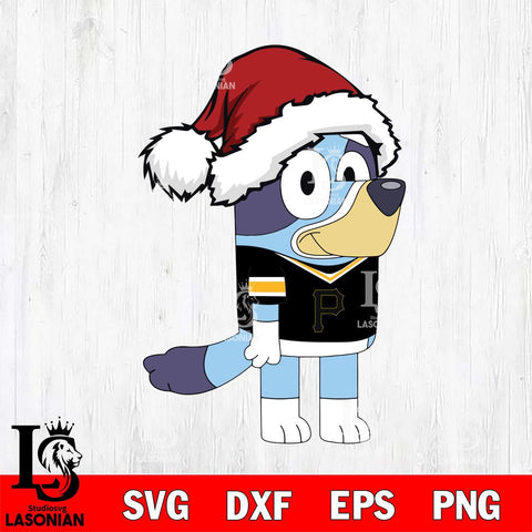 Pittsburgh Pirates Bluey Cartoon Christmas Svg Eps Dxf Png File, Digital Download, Instant Download