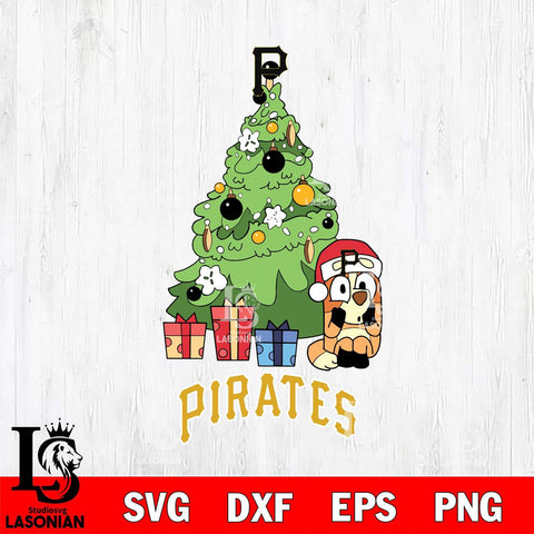 Pittsburgh Pirates Bluey Chilli Christmas Tree Svg Eps Dxf Png File, Digital Download