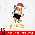 Pittsburgh Pirates Bluey Chilli Happy Christmas Svg Eps Dxf Png File, Digital Download