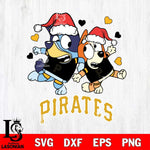 Pittsburgh Pirates Bluey Christmas 2 Svg Eps Dxf Png File, Digital Download