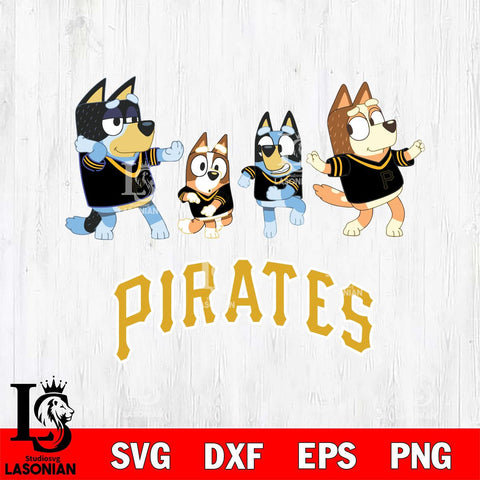 Pittsburgh Pirates Bluey Dance Mode Squats Svg Eps Dxf Png File, Digital Download, Instant Download