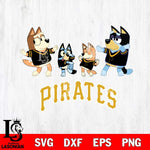 Pittsburgh Pirates Bluey Dance Squats Svg Eps Dxf Png File, Digital Download, Instant Download