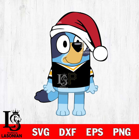 Pittsburgh Pirates Bluey Dog Christmas Svg Eps Dxf Png File, Digital Download, Instant Download