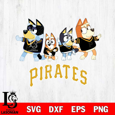 Pittsburgh Pirates Bluey Mode Dance Squats Svg Eps Dxf Png File, Digital Download, Instant Download