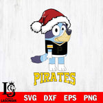 Pittsburgh Pirates Christmas Bluey Hat Cricut , Christmas Svg , Bluey svg , Digital Download, dxf eps png pdf file