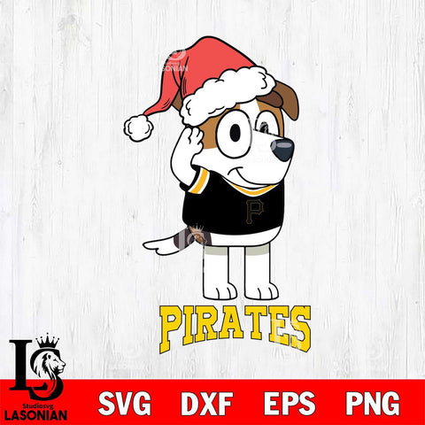 Pittsburgh Pirates Christmas Bluey Jack Sport Cricut , Christmas Svg , Bluey svg , Digital Download, dxf eps png pdf file