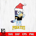 Pittsburgh Pirates Christmas Bluey Say Hi Cricut , Christmas Svg , Bluey svg , Digital Download, dxf eps png pdf file