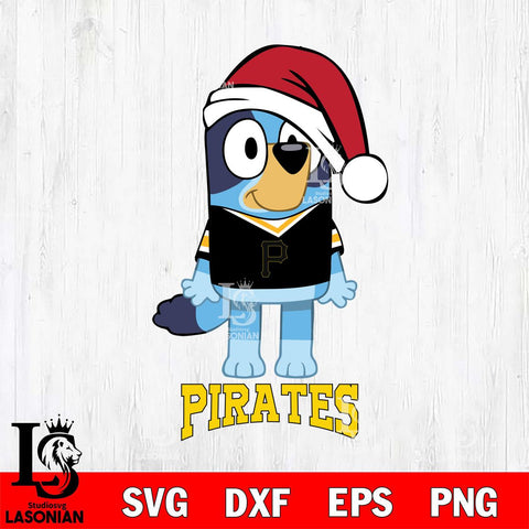 Pittsburgh Pirates Christmas Bluey Sport Cricut , Christmas Svg , Bluey svg , Digital Download, dxf eps png pdf file