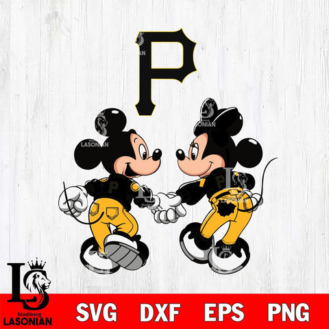 Pittsburgh Pirates Fan Minnie And Mickey Love Svg Eps Dxf Png File, Digital Download, Instant Download