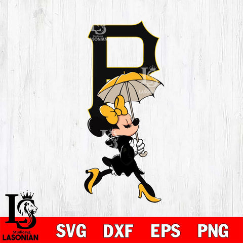 Pittsburgh Pirates Fancy Minnie Svg Eps Dxf Png File, Digital Download, Instant Download