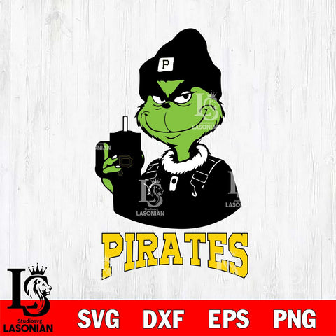 Pittsburgh Pirates Grinch Football Christmas Cut Files Cricut, Svg Dxf Eps Png file , Silhouette