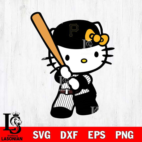 Pittsburgh Pirates Hello Kitty 2 Svg Eps Dxf Png File, Digital Download, Instant Download