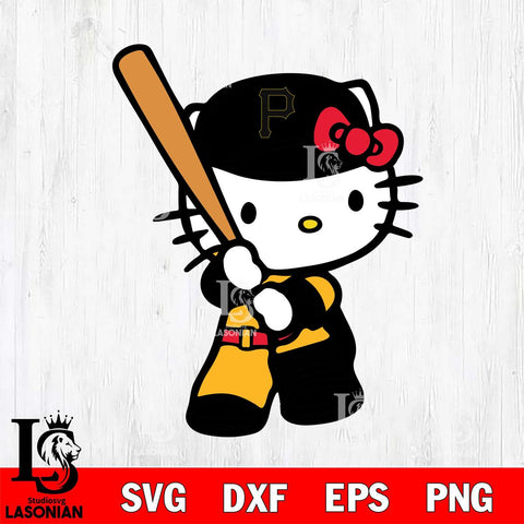 Pittsburgh Pirates Hello Kitty Svg Eps Dxf Png File, Digital Download, Instant Download