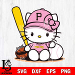 Pittsburgh Pirates Hello Kitty Pink Baseball8 Svg Eps Dxf Png File, MLB svg, Digital Download, Instant Download