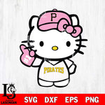 Pittsburgh Pirates Hello Kitty Pink Baseball 9 Svg Eps Dxf Png File, MLB svg, Digital Download, Instant Download