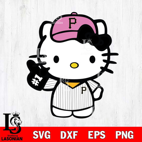 Pittsburgh Pirates Hello Kitty sport 10 Svg Eps Dxf Png File, Digital Download, Instant Download