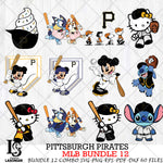 Pittsburgh Pirates MLB Bundle 12 Svg Eps Dxf Png File, Digital Download, Instant Download