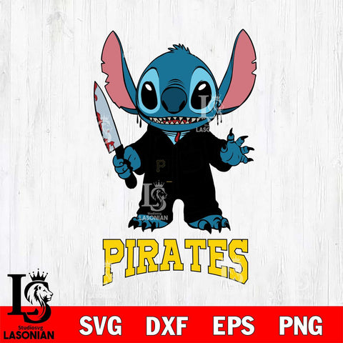 Pittsburgh Pirates Stitch Horror 2 Svg Eps Dxf Png File, MLB svg, Digital Download, Instant Download