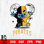 Pittsburgh Pirates Stitch Horror Halloween 2 Svg Eps Dxf Png File, Digital Download, Instant Download