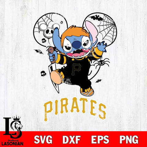 Pittsburgh Pirates Stitch Michael Halloween Svg Eps Dxf Png File, Digital Download, Instant Download