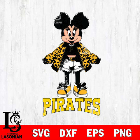 Pittsburgh Pirates Style Minnie Disney Svg Eps Dxf Png File, Digital Download, Instant Download