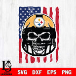 Pittsburgh Steelers American Skull Helmet Svg Eps Dxf Png File, Digital Download, Instant Download