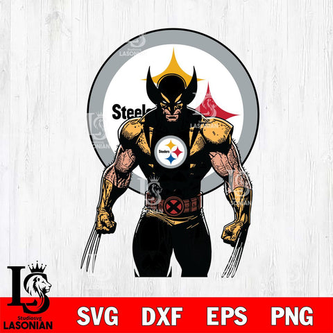 Pittsburgh Steelers Badass Wolverine Svg Eps Dxf Png File, Digital Download, Instant Download