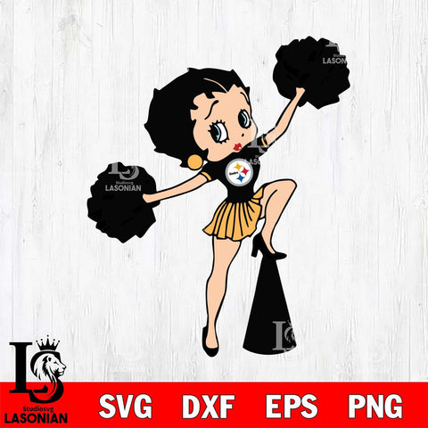 Pittsburgh Steelers Betty Boop Cheer Leader Svg Eps Dxf Png File, Digital Download, Instant Download