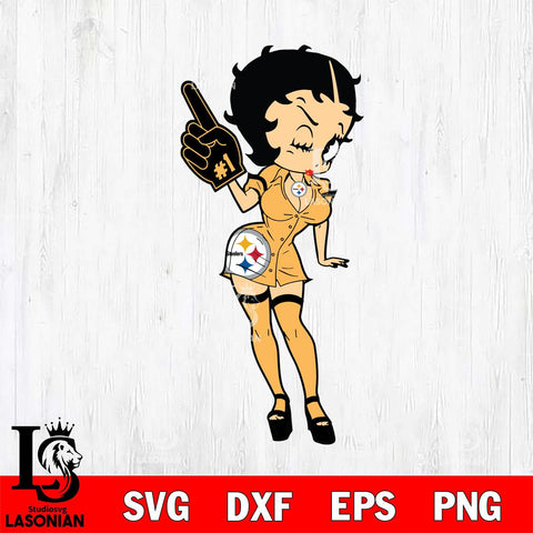 Pittsburgh Steelers Betty Boop Cheering Svg Eps Dxf Png File, Digital Download, Instant Download