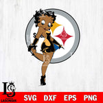 Pittsburgh Steelers Betty Boop Girl Fan SVG Svg Eps Dxf Png File, Digital Download, Instant Download